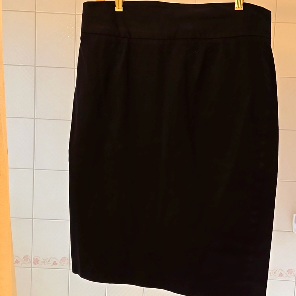Navy cotton stretch blend pencil skirt size 12